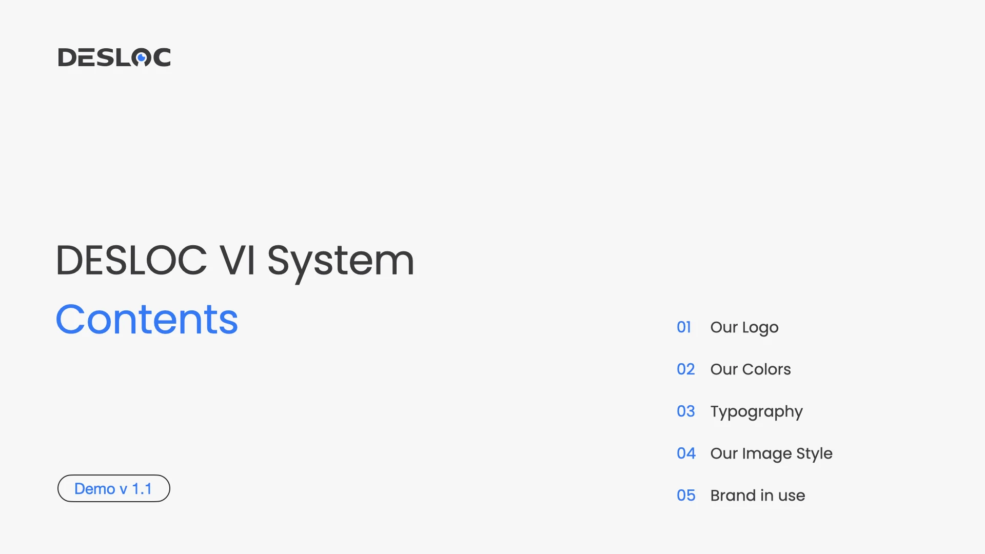 DESLOC VI System 内容目录